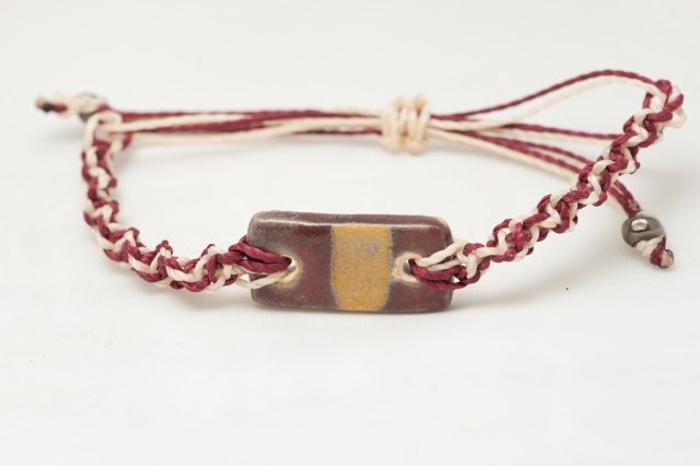 Armband mit rechteckigem Porzellanmedaillon Bild