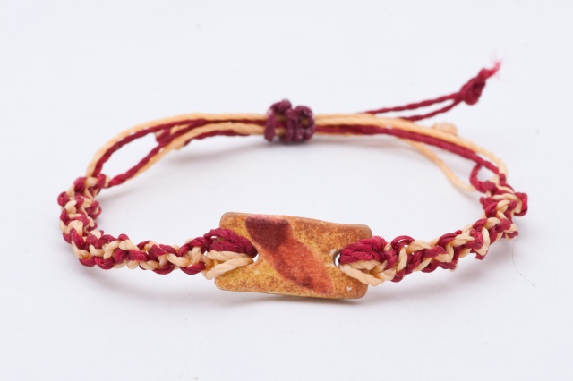 Armband mit rechteckigem Porzellanmedaillon Bild