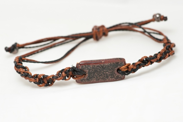 Armband mit rechteckigem Porzellanmedaillon Bild