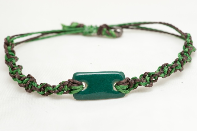 Armband mit rechteckigem Porzellanmedaillon Bild