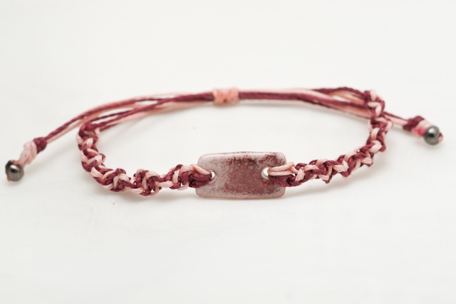 Armband mit rechteckigem Porzellanmedaillon Bild