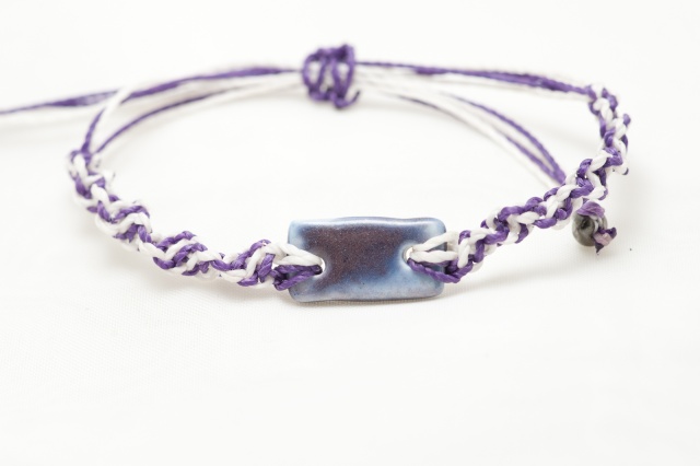 Armband mit rechteckigem Porzellanmedaillon Bild